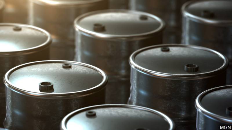 Oil barrels.