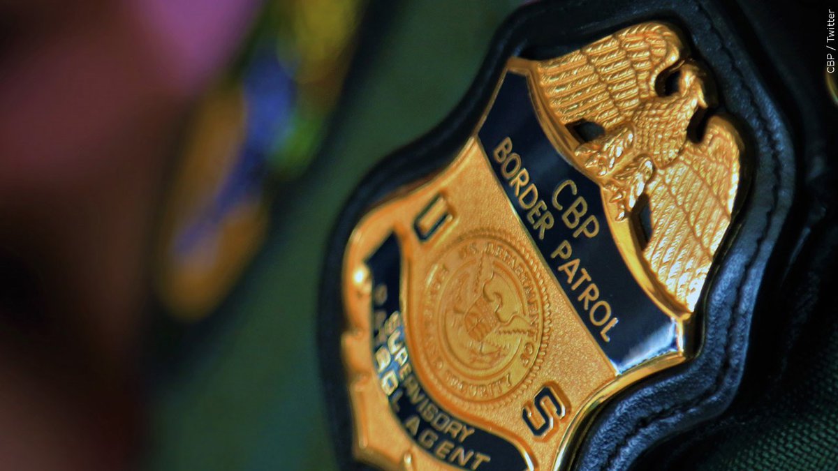 FILE: A U.S. Customs and Border Patrol badge is pictured in this photo from the agency's Twitter.